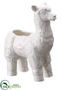 Silk Plants Direct Llama Ceramic Planter - White - Pack of 3