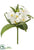Silk Plants Direct Phalaenopsis Orchid Bouquet - White - Pack of 6