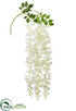 Silk Plants Direct Wisteria Hanging Spray - White - Pack of 12