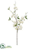 Silk Plants Direct Cherry Blossom Spray - White - Pack of 6