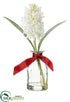 Silk Plants Direct Hyacinth - White - Pack of 6