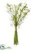 Silk Plants Direct Sweetpea Bundle - White - Pack of 6
