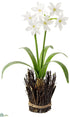 Silk Plants Direct Narcissus - White - Pack of 6