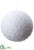 Glittered Snow Ball Ornament - White - Pack of 6