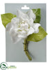 Silk Plants Direct Gardenia Corsage - White - Pack of 4