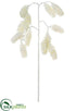 Silk Plants Direct Glittered Pine Cone Spray - White - Pack of 12