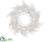 Glittered Plastic Twig Wreath - White - Pack of 4
