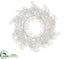 Silk Plants Direct Glittered Plastic Twig Wreath - White - Pack of 4