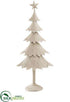 Silk Plants Direct Snowed Metal Tree - White - Pack of 2