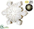Silk Plants Direct Battery Operated Snowflake Table Top - White - Pack of 2