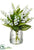 Silk Plants Direct Lily of the Valley - White - Pack of 6