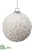 Glittered Berry Ball Ornament - White - Pack of 6