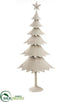 Silk Plants Direct Snowed Metal Tree - White - Pack of 1