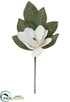 Silk Plants Direct Velvet Magnolia Spray - White - Pack of 12