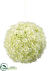 Silk Plants Direct Viburnum Kissing Ball - White - Pack of 6