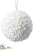 Glittered Berry Ball Ornament - White - Pack of 8