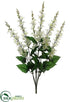 Silk Plants Direct Delphinium Bush - White - Pack of 12