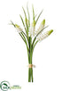 Silk Plants Direct Muscari Bundle - White - Pack of 24