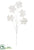 Glittered Snowflake Spray - White - Pack of 12