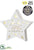 Battery Operated Merry Christmas Star-Shaped Table Top With Light - White - Pack of 1
