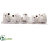 Silk Plants Direct Glittered Sisal Bird - White - Pack of 6