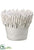 Silk Plants Direct Ceramic Vase - White - Pack of 4