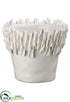 Silk Plants Direct Ceramic Vase - White - Pack of 4