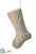 Beaded Scroll Cotton Jute Stocking - Natural White - Pack of 12