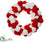 Pompon Wreath - Red White - Pack of 2