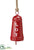 Joy Bell Ornament - Red White - Pack of 4