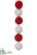 Pompon Garland - Red White - Pack of 2