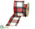 Plaid Ribbon - Red White - Pack of 6
