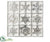 Silk Plants Direct Snowflake Wall Decor - Silver White - Pack of 2