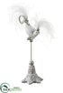 Silk Plants Direct Rhinestone Bird Table Top - Silver White - Pack of 1