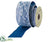 Lace Ribbon - Blue White - Pack of 6