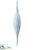 Glass Finial Ornament - Blue White - Pack of 3