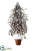 Silk Plants Direct Snowed Tree - Brown White - Pack of 2