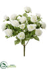 Silk Plants Direct Rose Bush - Cream White - Pack of 12