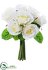 Silk Plants Direct Rose Bouquet - Cream White - Pack of 12