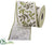 Mistletoe Embroidered Ribbon - Green White - Pack of 6