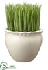 Silk Plants Direct Grass - Green White - Pack of 6