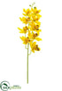 Silk Plants Direct Cymbidium Orchid Spray - Yellow Cinnamon - Pack of 12