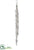 Glass Beaded Tassel Ornament - Silver - Pack of 12