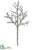 Beaded Plastic Twig Spray - Silver - Pack of 12