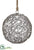 Wired Zig-zag Ball Ornament - Silver - Pack of 4