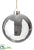Glass Ball Ornament - Silver - Pack of 6