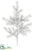 Glittered Pine Spray - Silver - Pack of 36