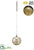 Battery Operated Glass Ball Ornament With Light - Silver - Pack of 4