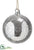 Glass Ball Ornament - Silver - Pack of 4