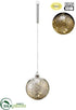 Silk Plants Direct Battery Operated Glass Ball Ornament With Light - Silver - Pack of 3